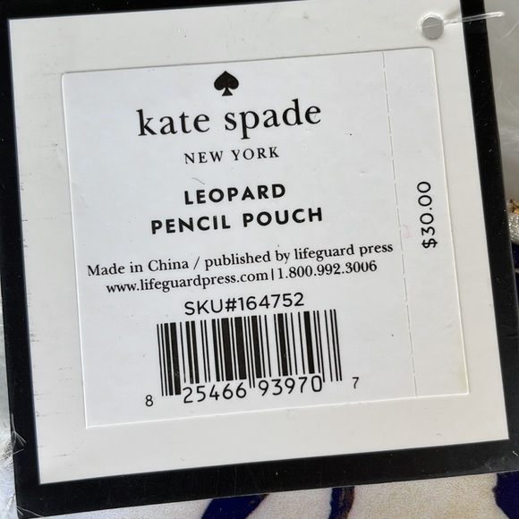 Kate Spade ♠️ leopard pencil case NWT - Picture 3 of 7